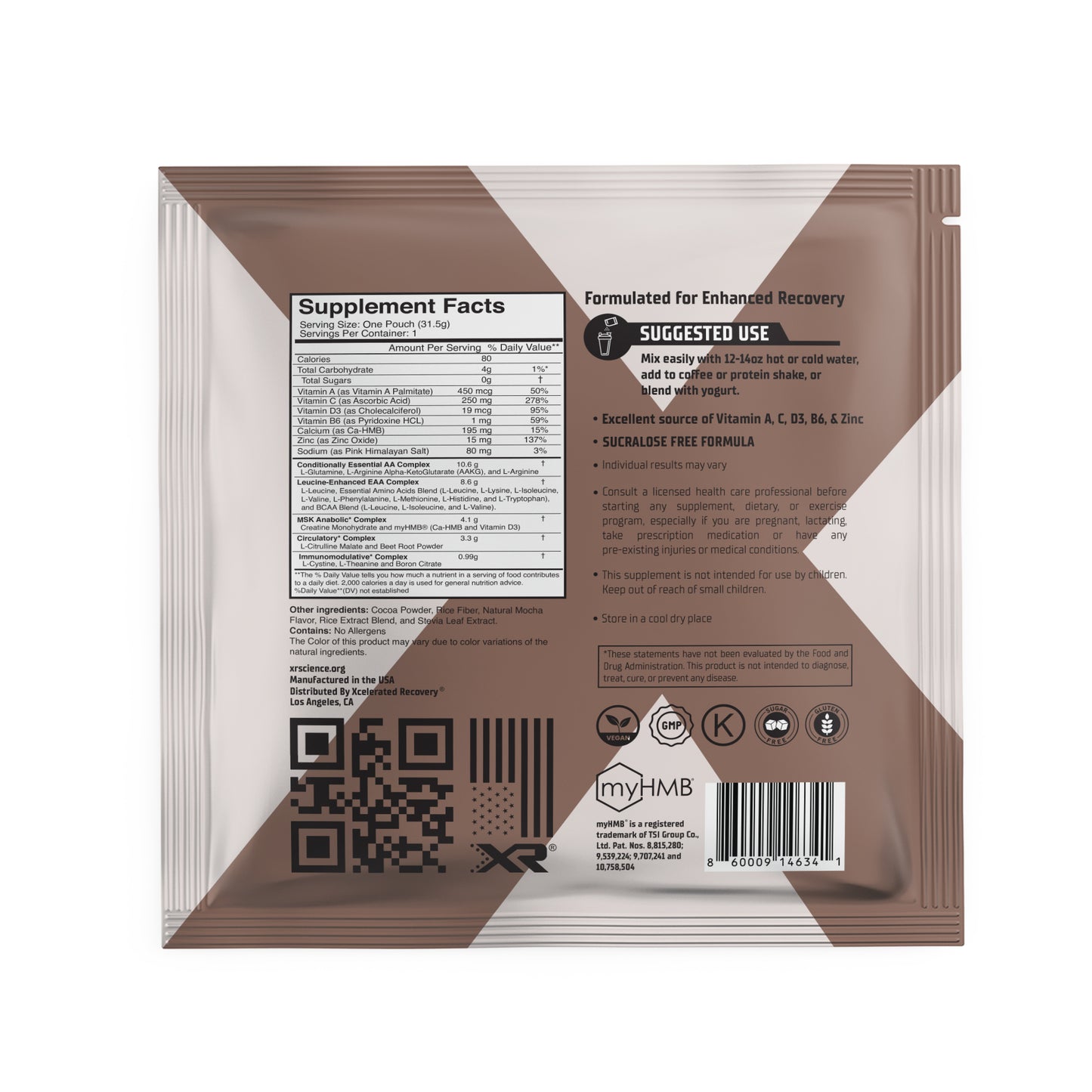 XR® 2 week Recovery Pack Mocha - custom box