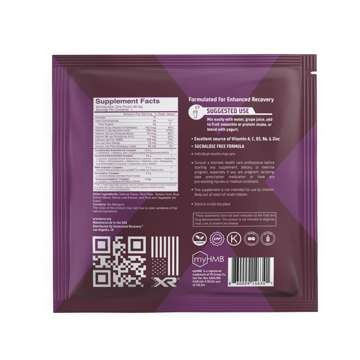 XR® 2 week Recovery Pack Grape - custom box